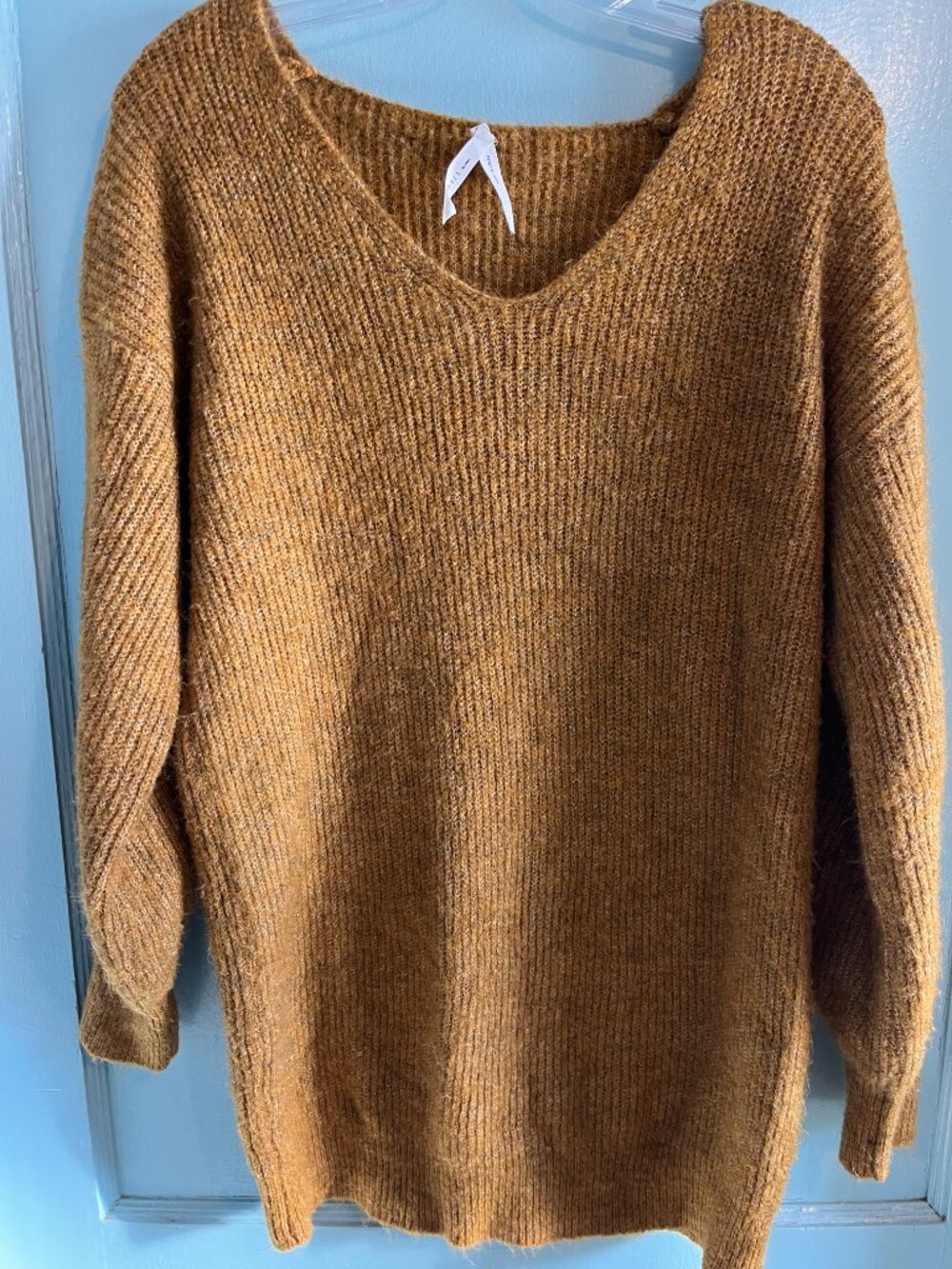 Dreamers by Debut, Moss Gold / Dirty Mustard Oversized Sweater (Size S)